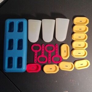 Tupperware Ice Tups popsicle maker REPLACEMENT PARTS 18 pcs (D7)